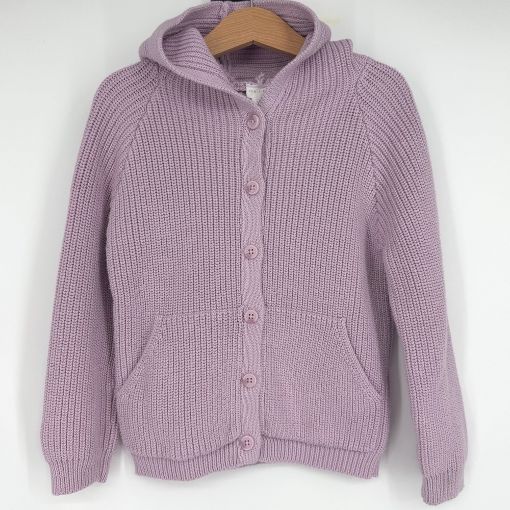 Jamie Kay Lavender Peyton Cardigan Hooded Sweater Sz 6 Y Cotton